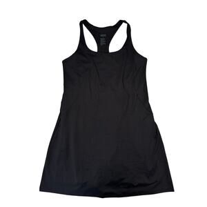 GIRLFRIEND COLLECTIVE Paloma Dress in Black Size Large Women’s Shorts Romper